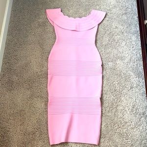 Pastel Pink Bandage Dress